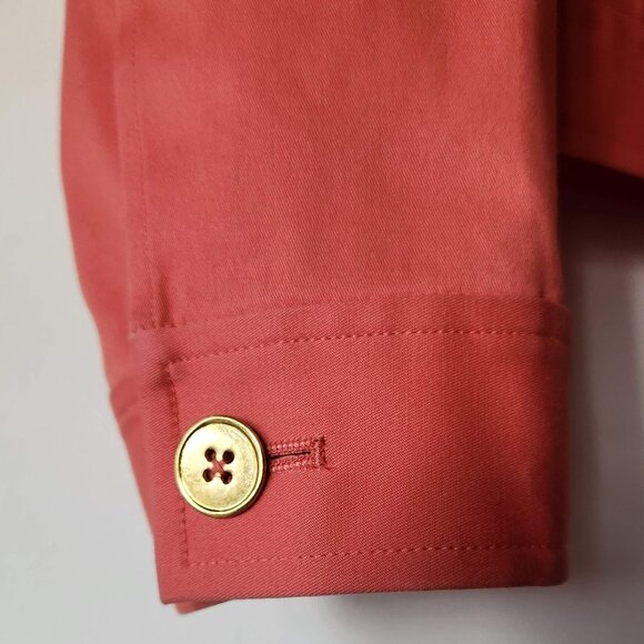 ♦️ Jones New York Signature Petite Sz PM Jacket Coral Pink Color Stretch Like - Picture 5 of 15